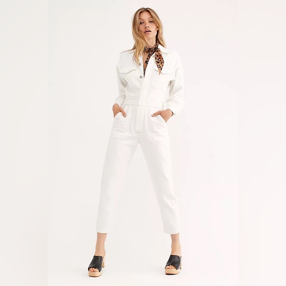Citizens of Humanity ecru off white Marta Utility Jumpsuit XS - Picture 6 of 14